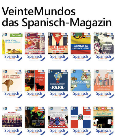 Spanisch lernen mit VeinteMundos-Magazin, Angebot